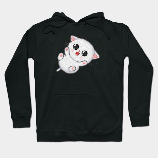 cat joy tshirt Hoodie by Paulina Cat